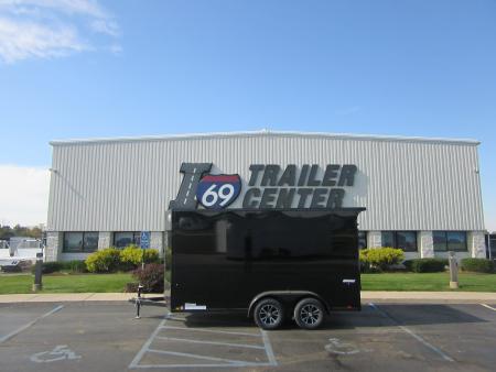 New 2027 Impact Trailers 7 x 14 KI-DX8414-070 Cargo / Enclosed Trailer 7K / Black Trim / Rear Flare