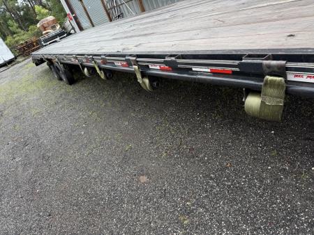 Used 2025 Trail Maxx 40ft. Gooseneck Equipment Flatbed Trailer with Mega Ramps and 12,000 Capacity Equipment Trailer