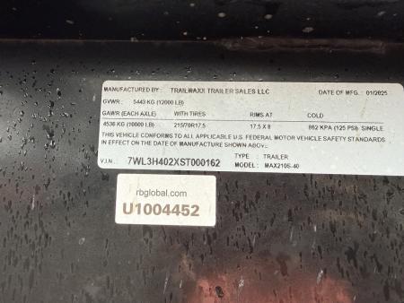 Used 2025 Trail Maxx 40ft. Gooseneck Equipment Flatbed Trailer with Mega Ramps and 12,000 Capacity Equipment Trailer