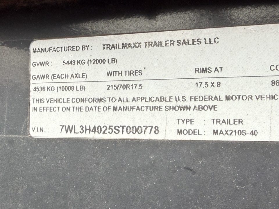 Used 2025 Trail Maxx 40ft. Gooseneck Equipment Flatbed Trailer with Mega Ramps and 12,000 Capacity Equipment Trailer