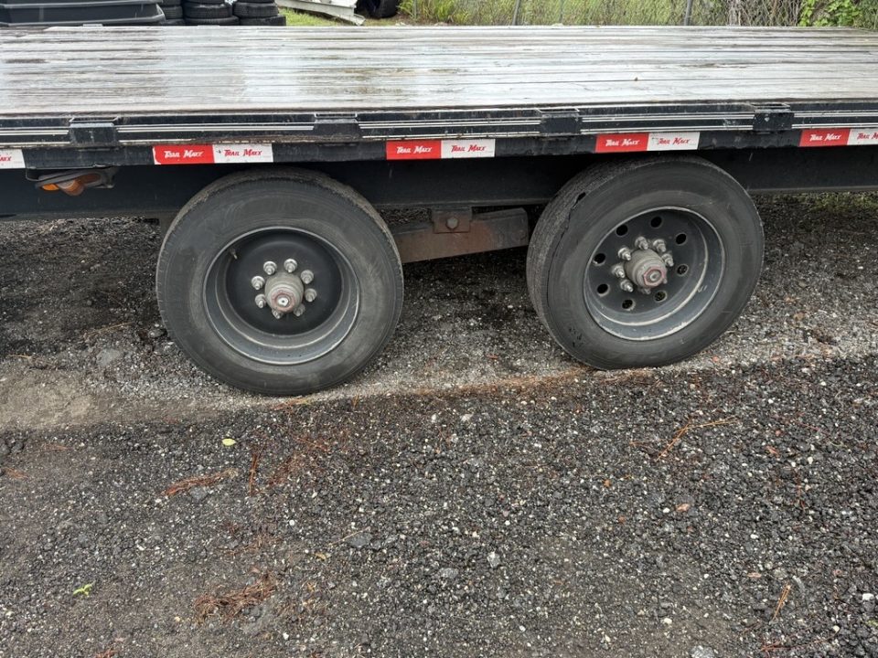 Used 2025 Trail Maxx 40ft. Gooseneck Equipment Flatbed Trailer with Mega Ramps and 12,000 Capacity Equipment Trailer