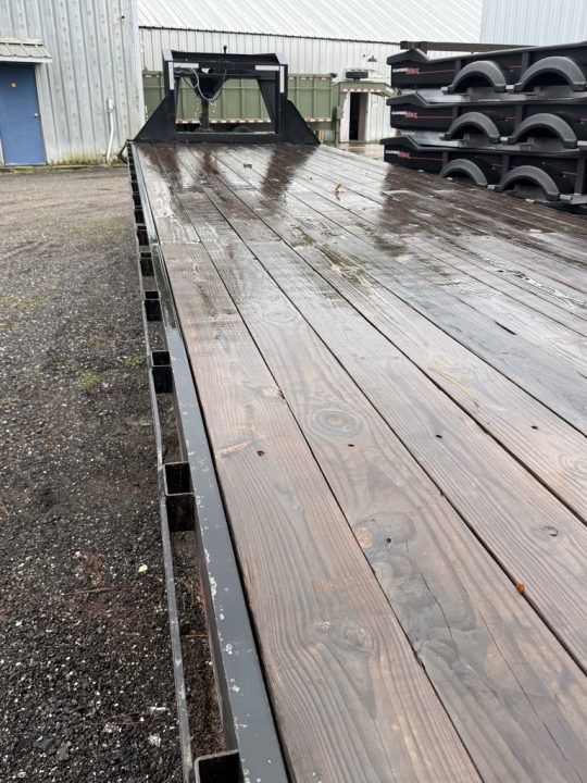 Used 2025 Trail Maxx 40ft. Gooseneck Equipment Flatbed Trailer with Mega Ramps and 12,000 Capacity Equipment Trailer