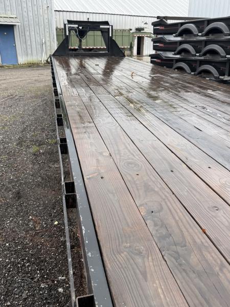 Used 2025 Trail Maxx 40ft. Gooseneck Equipment Flatbed Trailer with Mega Ramps and 12,000 Capacity Equipment Trailer