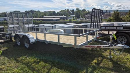 New 2027 Load Rite 7x18 Tandem ALL GALVANIZED Utility w/ Spring Assist Gate