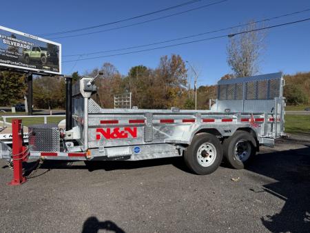 New 2027 N & N 7X14 Dump Trailer w/combo gate 15K
