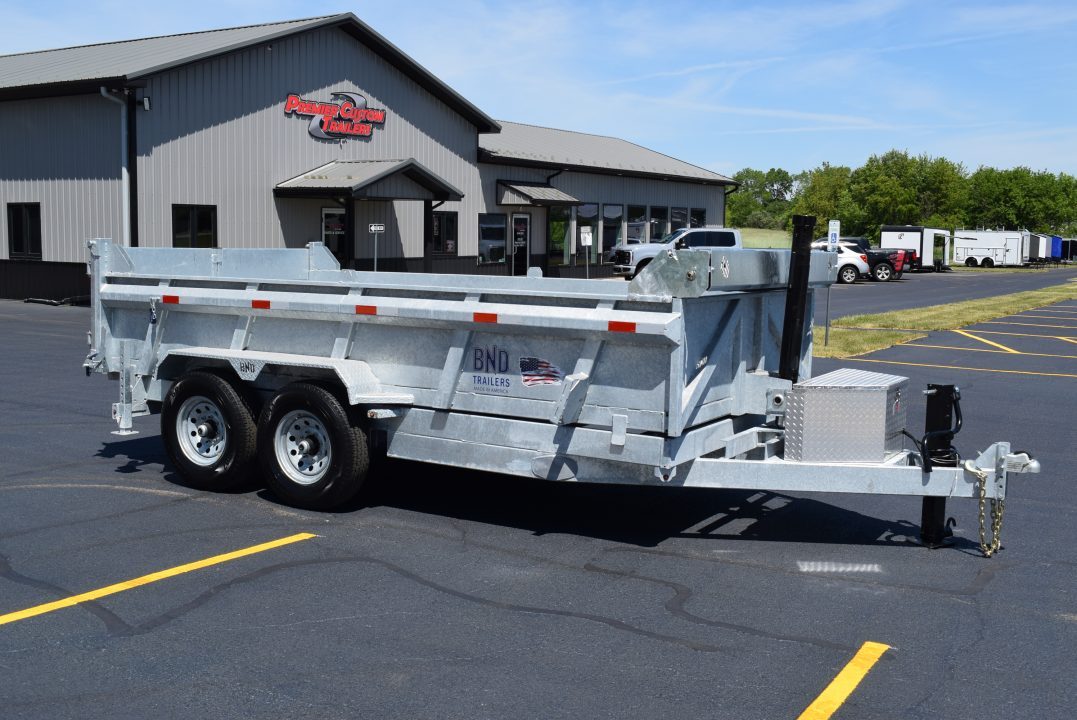 New 2027 BND Trailers 7x14 15K DUMP Dump Trailer Galvanized