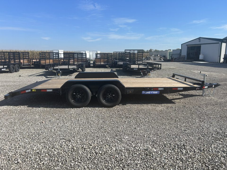 New 2027 Sure-Trac 18' Wood Deck Car Hauler 7K Car Hauler
