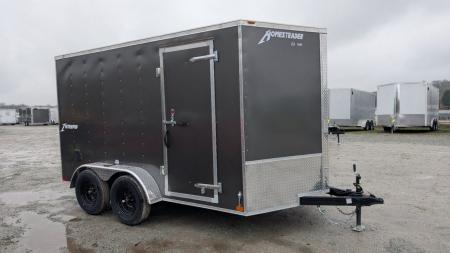 Used 2027 Homesteader 7x12 Tandem Intrepid V-Nose Cargo Trailer w/ Ramp