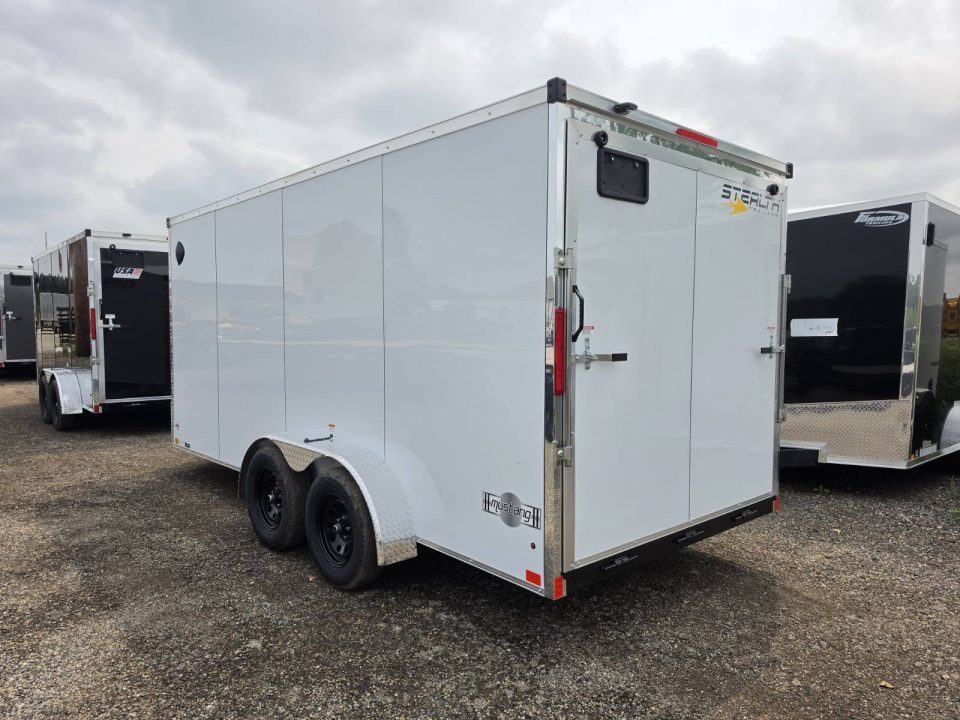 New 2027 Stealth Trailers 7x16 Mustang 7k w/6ft 6In, Ramp Door & Aluminum Roof Cargo / Enclosed Trailer