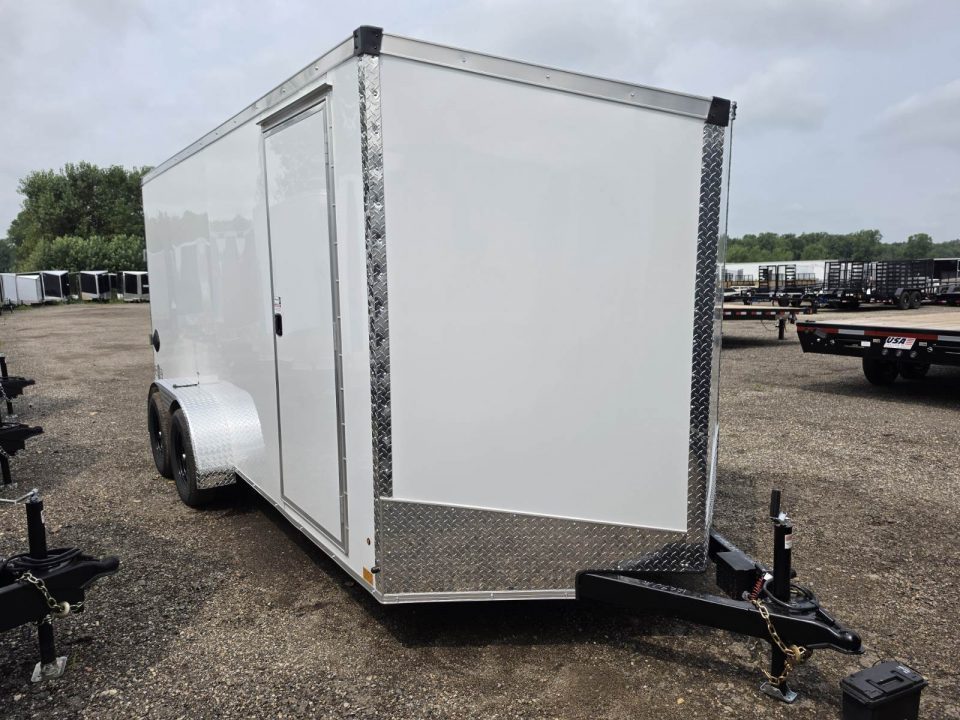 New 2027 Stealth Trailers 7x16 Mustang 7k w/6ft 6In, Ramp Door & Aluminum Roof Cargo / Enclosed Trailer