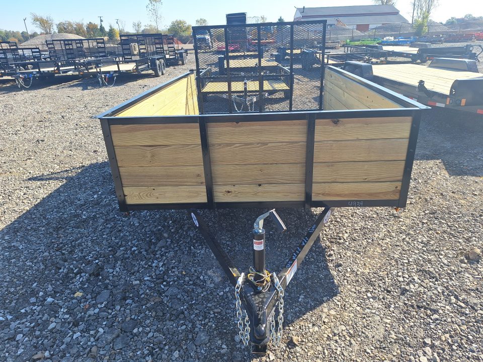 New 2027 AMO 76x10 High Woodside Utility Trailer W/Led Lights and Spring Assist Gate
