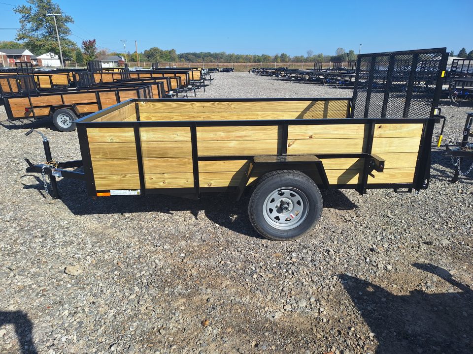 New 2027 AMO 76x10 High Woodside Utility Trailer W/Led Lights and Spring Assist Gate