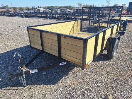 New 2027 AMO 76x10 High Woodside Utility Trailer W/Led Lights and Spring Assist Gate