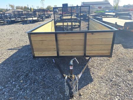 New 2027 AMO 76x10 High Woodside Utility Trailer W/Led Lights and Spring Assist Gate