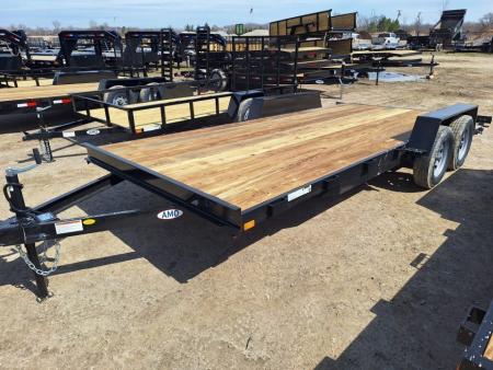 New 2027 AMO 82x18 Car Hauler 2 Axle Brake W/Led Lights