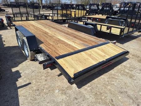 New 2027 AMO 82x18 Car Hauler 2 Axle Brake W/Led Lights
