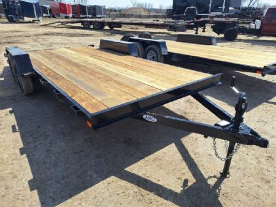 New 2027 AMO 82x18 Car Hauler 2 Axle Brake Led Lights