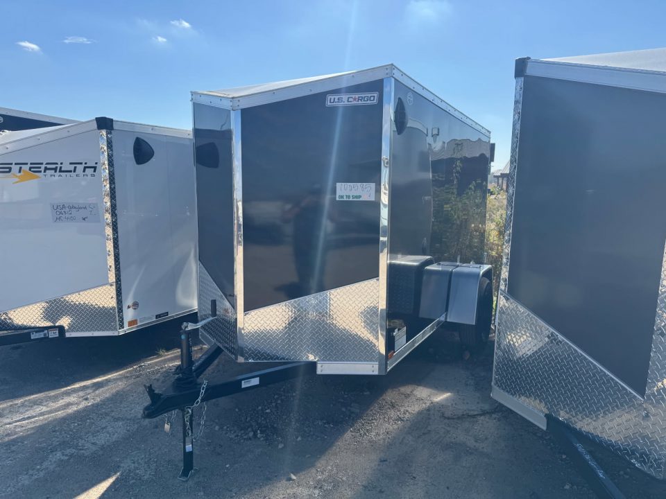 New 2027 US Cargo 5x10 V-Nose Barn Door 3k w/6ft 6in Interior Height Cargo / Enclosed Trailer
