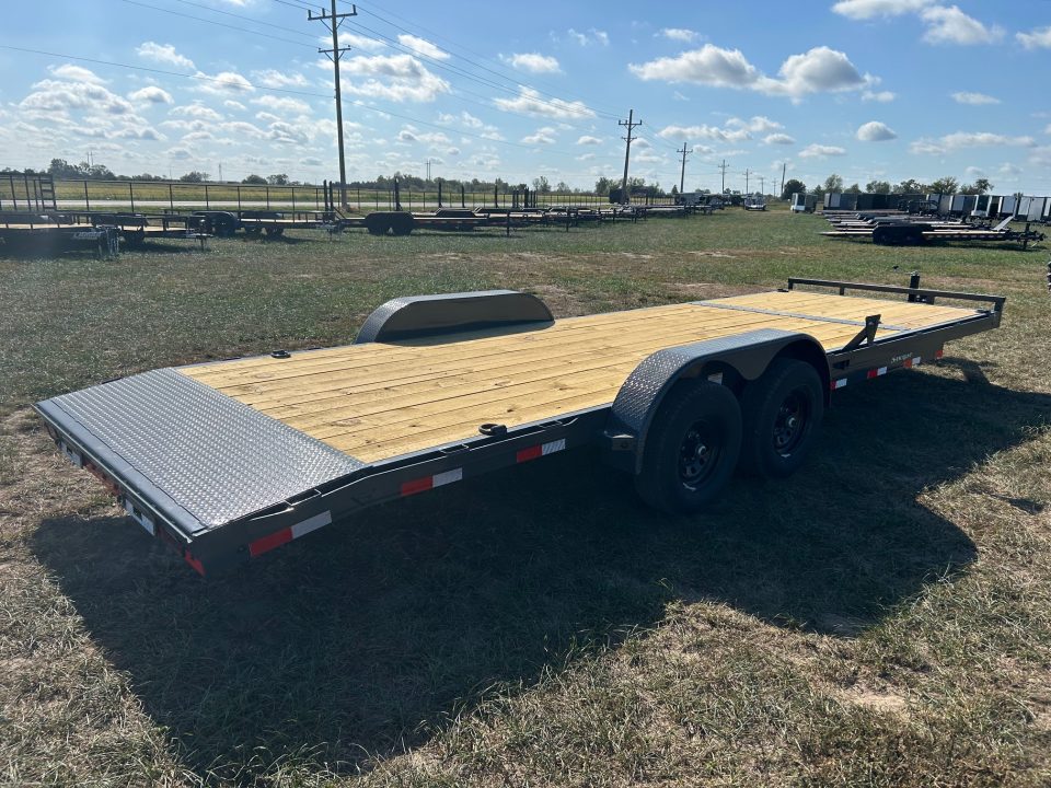 New 2027 Lamar 83x24 Tandem 10K Carhauler w/ 2' Dove & Slide In Ramps