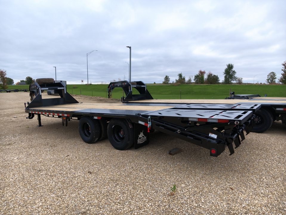 New 2027 Iron Bull 102 x 25 (20 +5) FLG Deckover Trailer -Gooseneck with 2) 10K Axles, 23,900lb. GVWR, Electric Brakes and More!