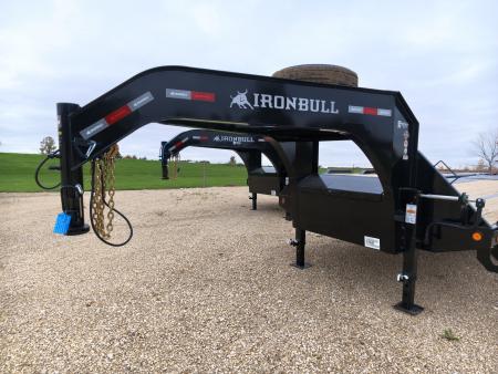 New 2027 Iron Bull 102 x 25 (20 +5) FLG Deckover Trailer -Gooseneck with 2) 10K Axles, 23,900lb. GVWR, Electric Brakes and More!