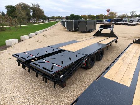 New 2027 Iron Bull 102 x 25 (20 +5) FLG Deckover Trailer -Gooseneck with 2) 10K Axles, 23,900lb. GVWR, Electric Brakes and More!