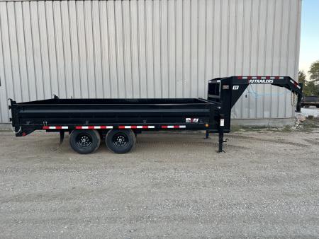 New 2027 PJ Trailers 16' D8 Gooseneck Deckover Dump Trailer