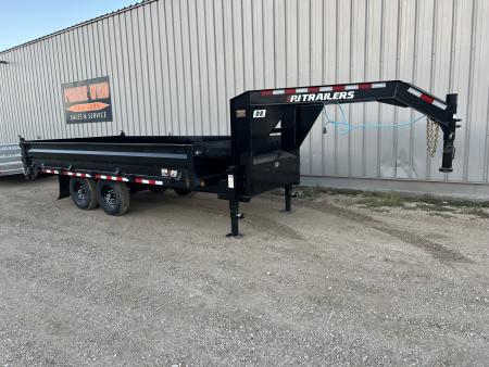 New 2027 PJ Trailers 16' D8 Gooseneck Deckover Dump Trailer