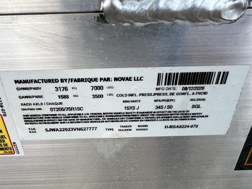 New 2027 H&H Trailers 24' Tandem Aluminum Utility Trailer
