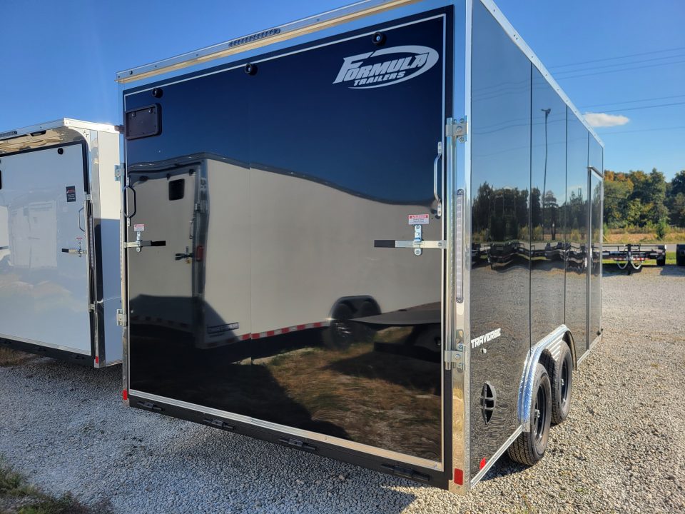 New 2027 Formula Trailers 8.5x16 Traverse Flat Top V-Nose Car Hauler Cargo / Enclosed Trailer