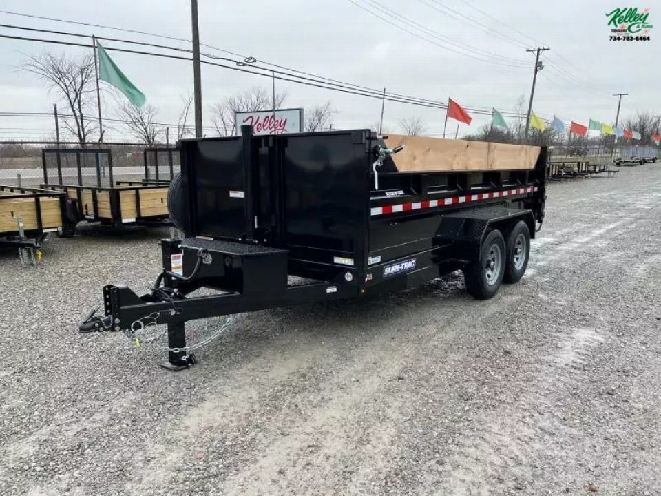 New 2027 Sure-Trac 82 x14 14K Low Pro Telescopic Loaded Dump Trailer