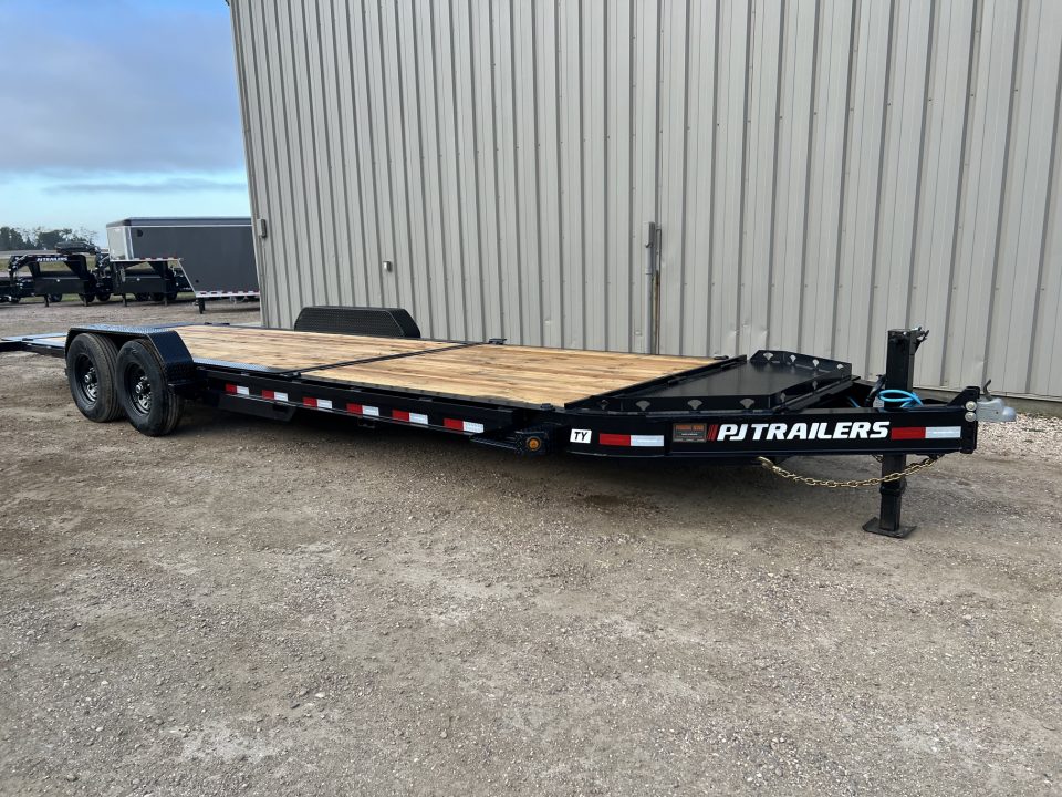 New 2027 PJ Trailers 24' TY I-Beam Tiltbed Equipment Tilt Trailer