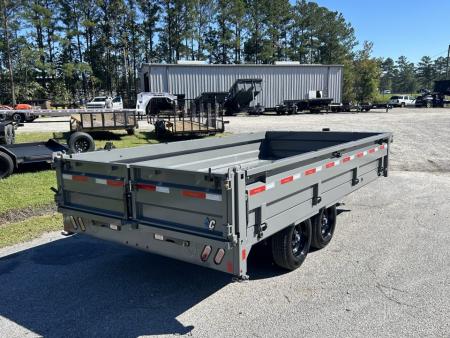 New 2027 Diamond C DOD208 Dump Trailer, 96" X 16', with 22" Fold Down Sides, 8K Axles, 7ga Floor , Telescopic Lift