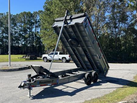 New 2027 Diamond C DOD208 Dump Trailer, 96" X 16', with 22" Fold Down Sides, 8K Axles, 7ga Floor , Telescopic Lift