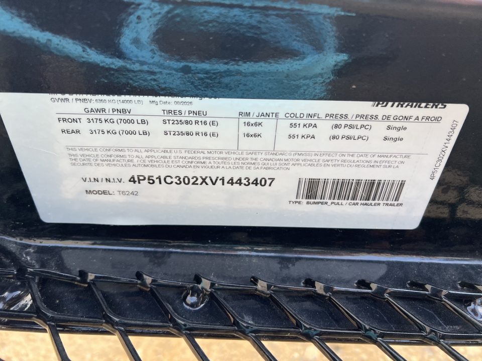 New 2027 PJ Trailers 24' T6 Tiltbed Equipment Tilt Trailer