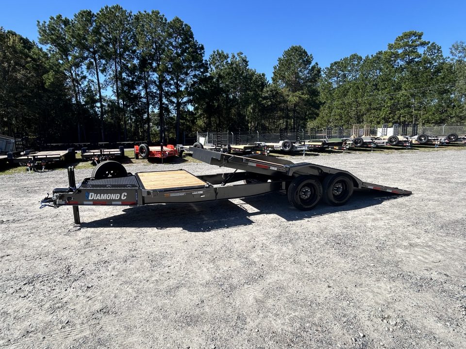 New 2027 Diamond C HXD210 Tilt Trailer, 102" Wide, Drive Over Fender, 22ft Deck (18ft Tilt + 4ft Stationary ) 10K Axles, Hydraulic Jack
