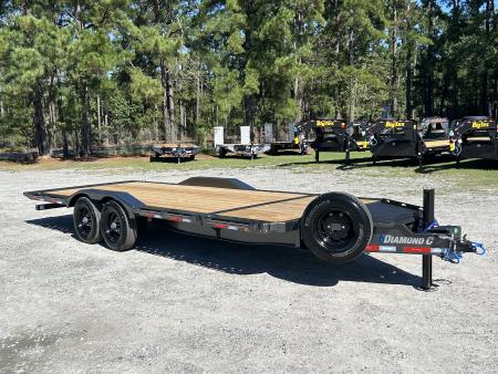 New 2027 Diamond C HXD210 Tilt Trailer, 102  Wide, Drive Over Fender, 22ft Deck (18ft Tilt + 4ft Stationary ) 10K Axles, Hydraulic Jack