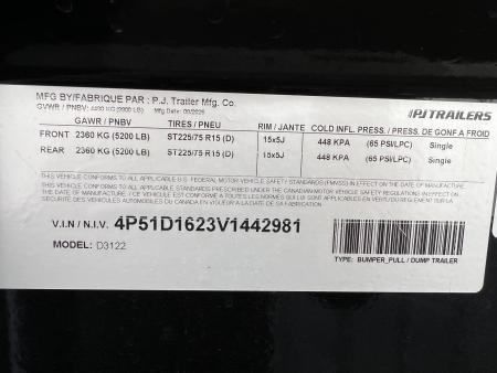 New 2027 PJ Trailers 72 X 12 D3 High SIde Dump Trailer