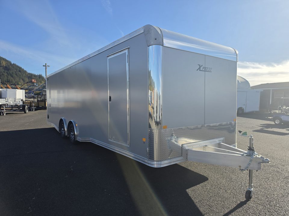New 2027 ALCOM 8.5X28 Car/Racing Trailer w/ Side Escape Door 10K GVWR