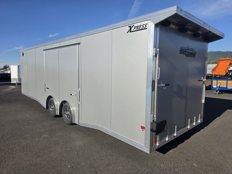 New 2027 ALCOM 8.5X28 Car/Racing Trailer w/ Side Escape Door 10K GVWR