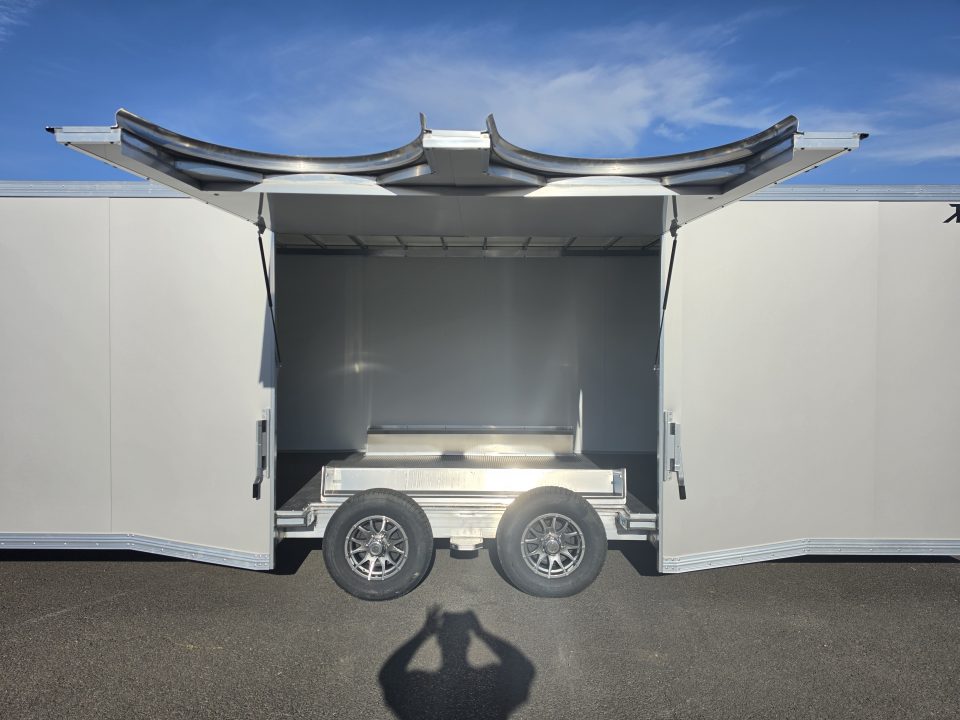 New 2027 ALCOM 8.5X28 Car/Racing Trailer w/ Side Escape Door 10K GVWR