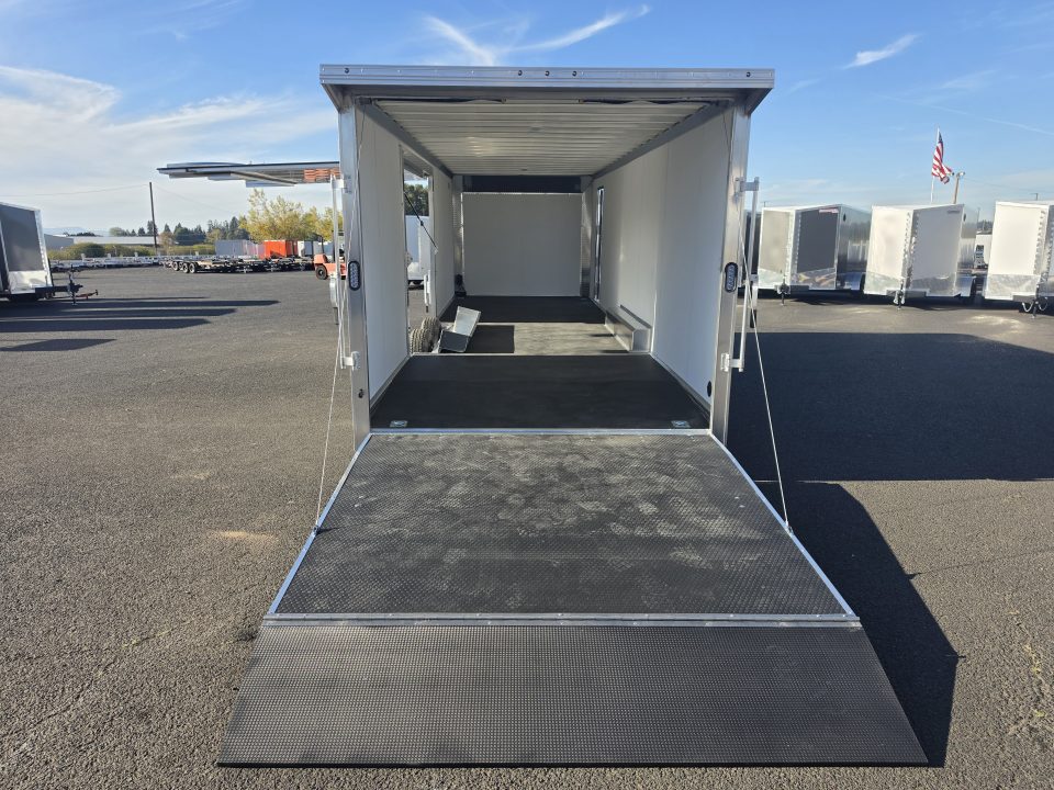 New 2027 ALCOM 8.5X28 Car/Racing Trailer w/ Side Escape Door 10K GVWR