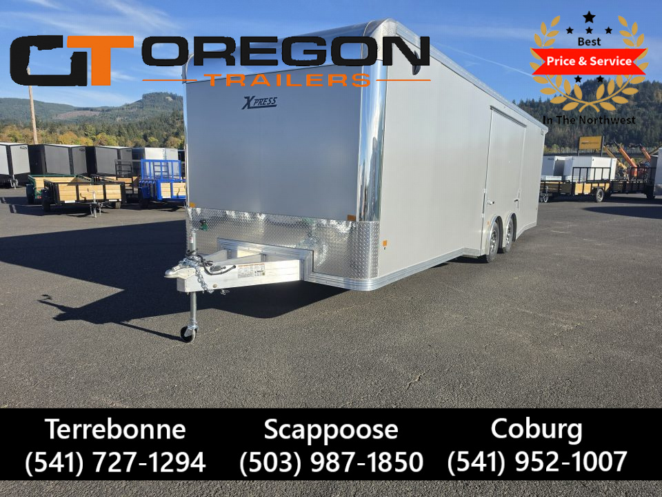 New 2027 ALCOM 8.5X28 Car/Racing Trailer w/ Side Escape Door 10K GVWR