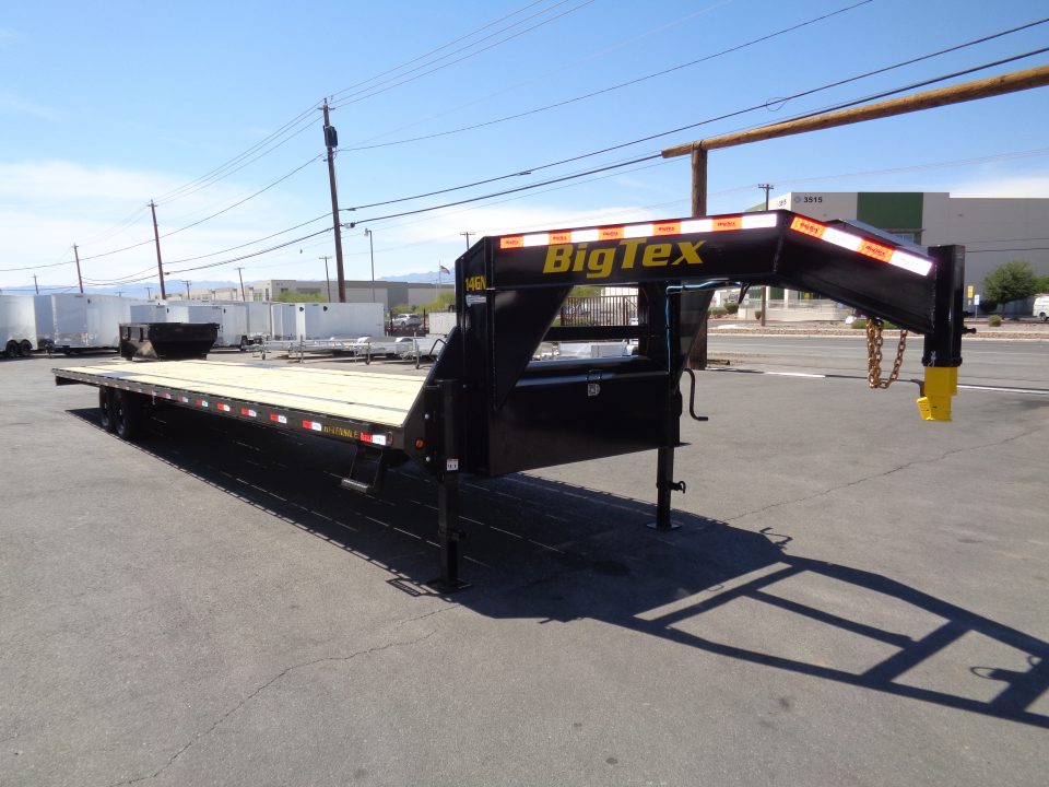 New 2027 Big Tex Trailer * 14GN-40STA * 40ft Single Wheel Tandem Axle Straight Deck Gooseneck Trailer