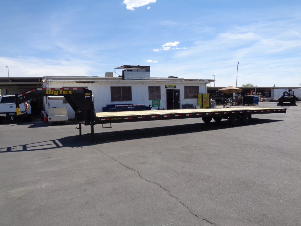 New 2027 Big Tex Trailer * 14GN-40STA * 40ft Single Wheel Tandem Axle Straight Deck Gooseneck Trailer