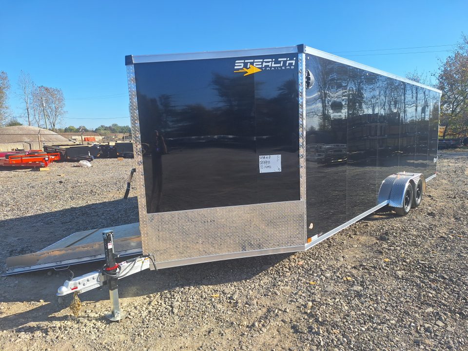 New 7x29 Stealth Trailers 4 place Snowmobile Trailer Aluminum PREMIUM