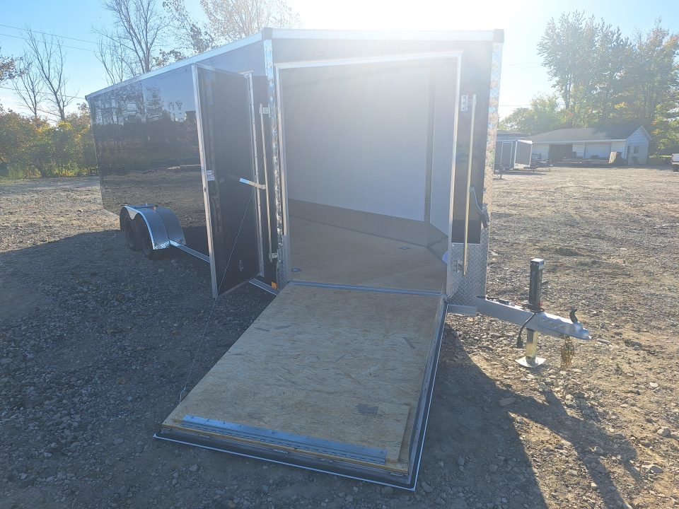 New 7x29 Stealth Trailers 4 place Snowmobile Trailer Aluminum PREMIUM