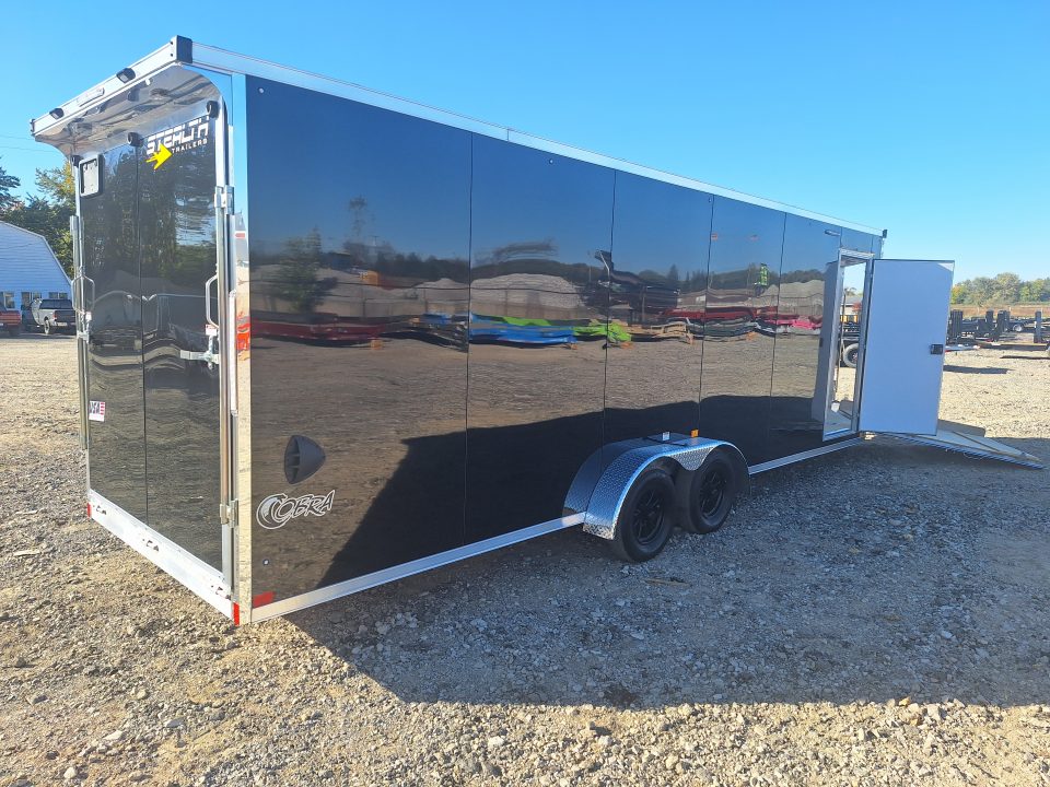 New 7x29 Stealth Trailers 4 place Snowmobile Trailer Aluminum PREMIUM