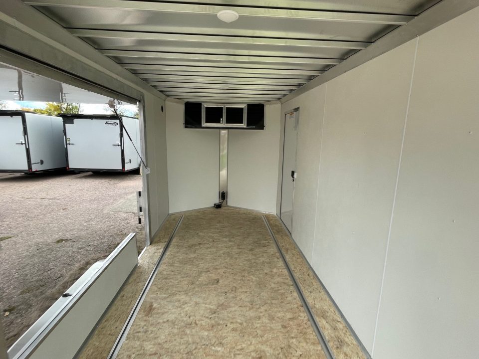 New 2027 ALCOM 7.4x16 All Aluminum Extra Height Cargo / Enclosed Trailer