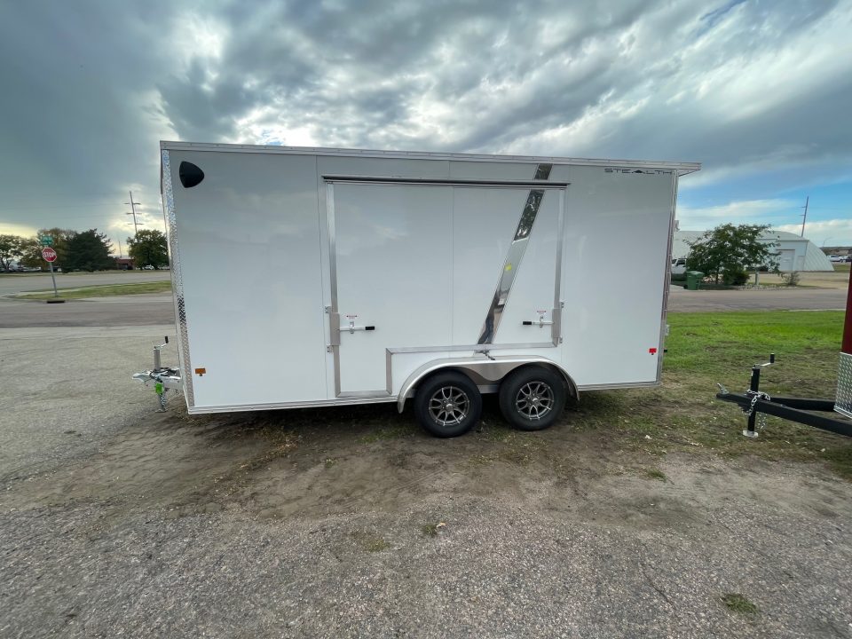 New 2027 ALCOM 7.4x16 All Aluminum Extra Height Cargo / Enclosed Trailer
